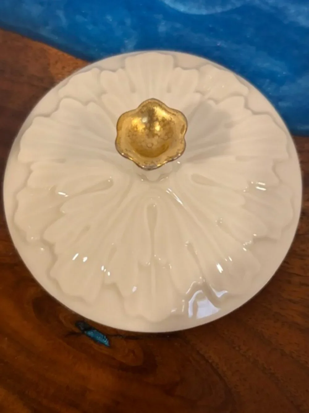 Lenox Cottage Acanthus Leaf Sugar Bowl & Creamer with 24k Gold Trim